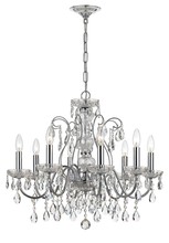 Crystorama 3028-CH-CL-MWP - Butler 8 Light Chrome Chandelier