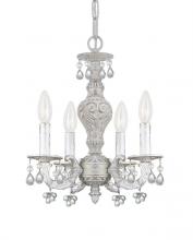 Crystorama 5224-AW-CLEAR - Paris Market 4 Light Clear Crystal White Mini Chandelier