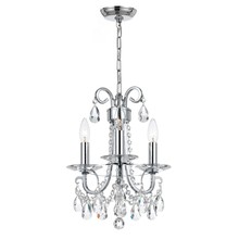 Crystorama 6823-CH-CL-MWP - Othello 3 Light Clear Crystal Polished Chrome Mini Chandelier