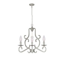 Crystorama 9347-OS - Orleans 3 Light Olde Silver Mini Chandelier