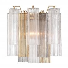 Crystorama ADD-303-AG-AU - Addis 2 Light Aged Brass Sconce