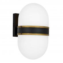 Crystorama CAP-8501-MK-TG - Brian Patrick Flynn for Crystorama Capsule 1 Light Matte Black + Textured Gold Outdoor Sconce