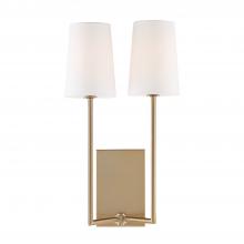 Crystorama LEN-252-VG - Lena 2 Light Vibrant Gold Sconce