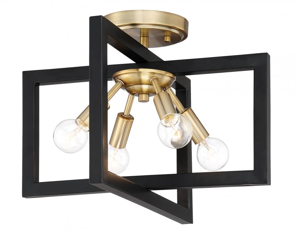 Xander 14.75" 4-Light Semi-Flush