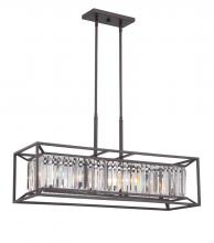 Designers Fountain 87438-VB - Linares 4 Light Linear Chandelier