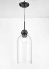 DVI DVP37621EB-CL - HARIETTE 17" CLEAR PENDANT, BLACK