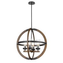 DVI DVP38650GR+IW-CL - OKANAGAN 4 LIGHT ORB PENDANT