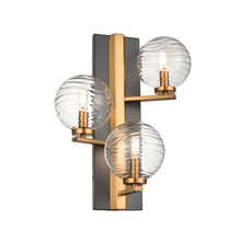 DVI DVP40499BR+GR-RPG - TROPEAL 3 LT. SCONCE BRASS AND GR.