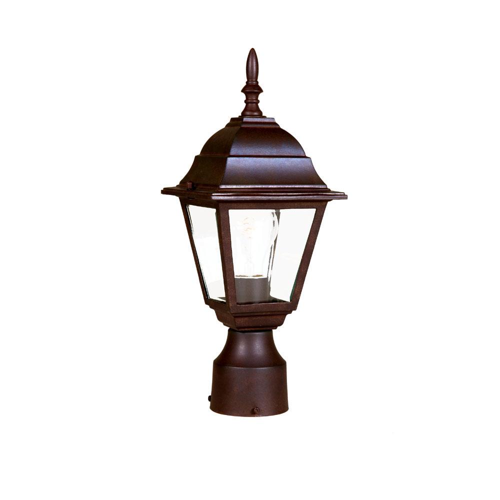 Builder's Choice Collection 1-Light Post-Mount Outdoor Burled Walnut Fixture