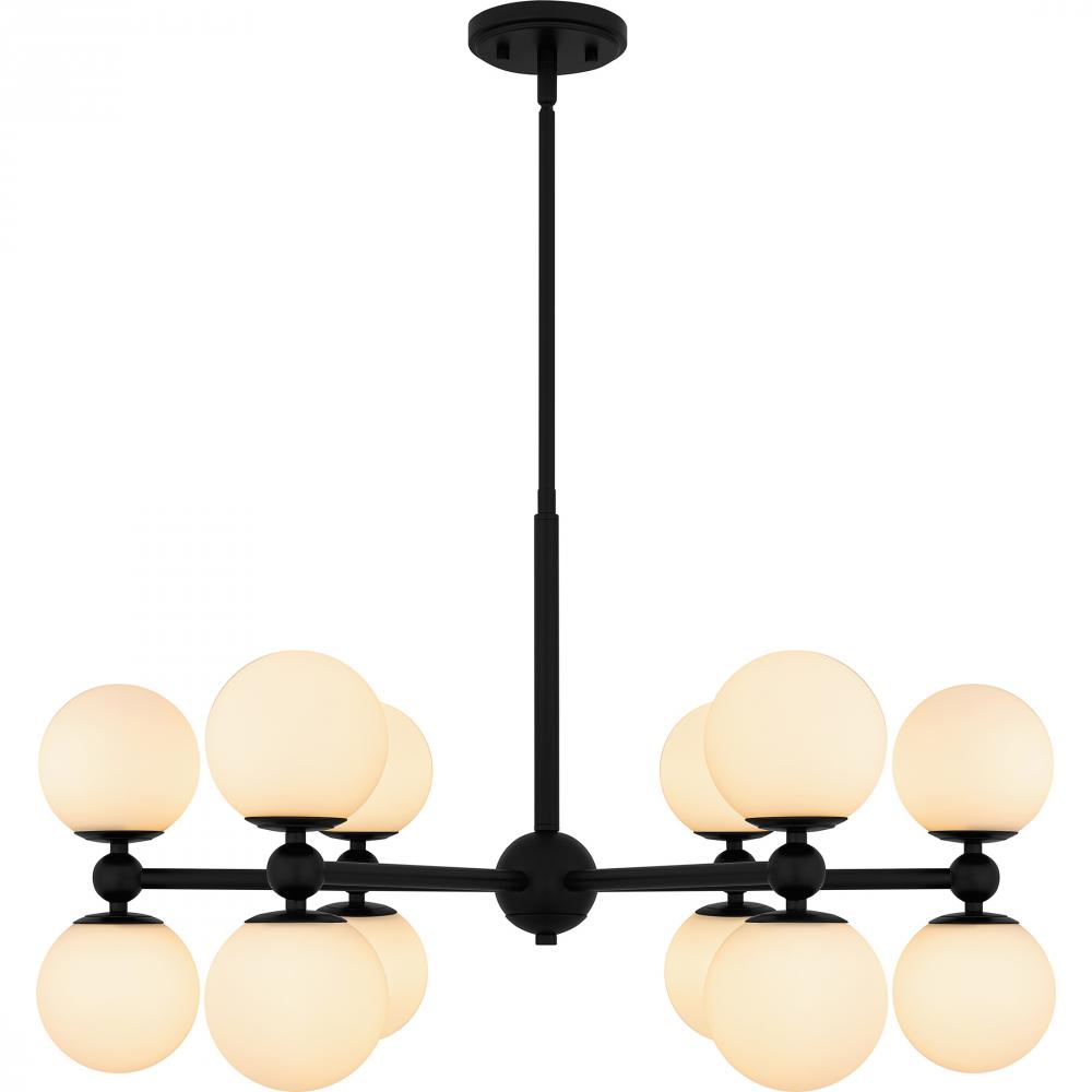 Elser 12-Light Matte Black Chandelier