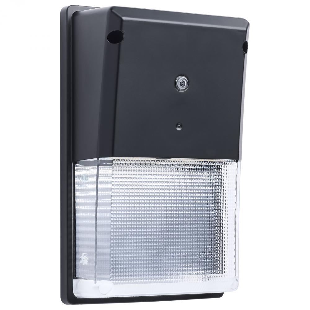 Turtle Safe Wall Pack; 20 Watt; 4000K CCT; Black Finish; Amber Light