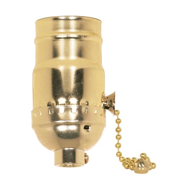 2 Position Pull Chain Socket w/Diode Hi - Low - Off For Standard A Type Household Bulb