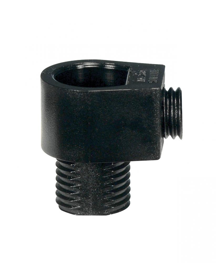 Black 1/8 IP Strain Relief With Set Screw For 18/2 SVT Wire