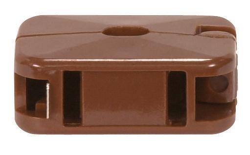 Add-On Outlet; Brown Finish; Non Polarized; 18/2 SPT-1; 10A; 125V