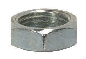 Steel Locknut; 1/8 IP; 1/2" Hexagon; 3/16" Thick; Zinc Plated Finish