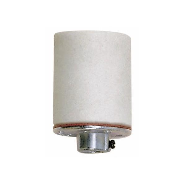 Keyless 3 Terminal Grounded Porcelain Socket With Metal Cap; 1/8 IPS Metal Cap; Glazed; 660W; 250V