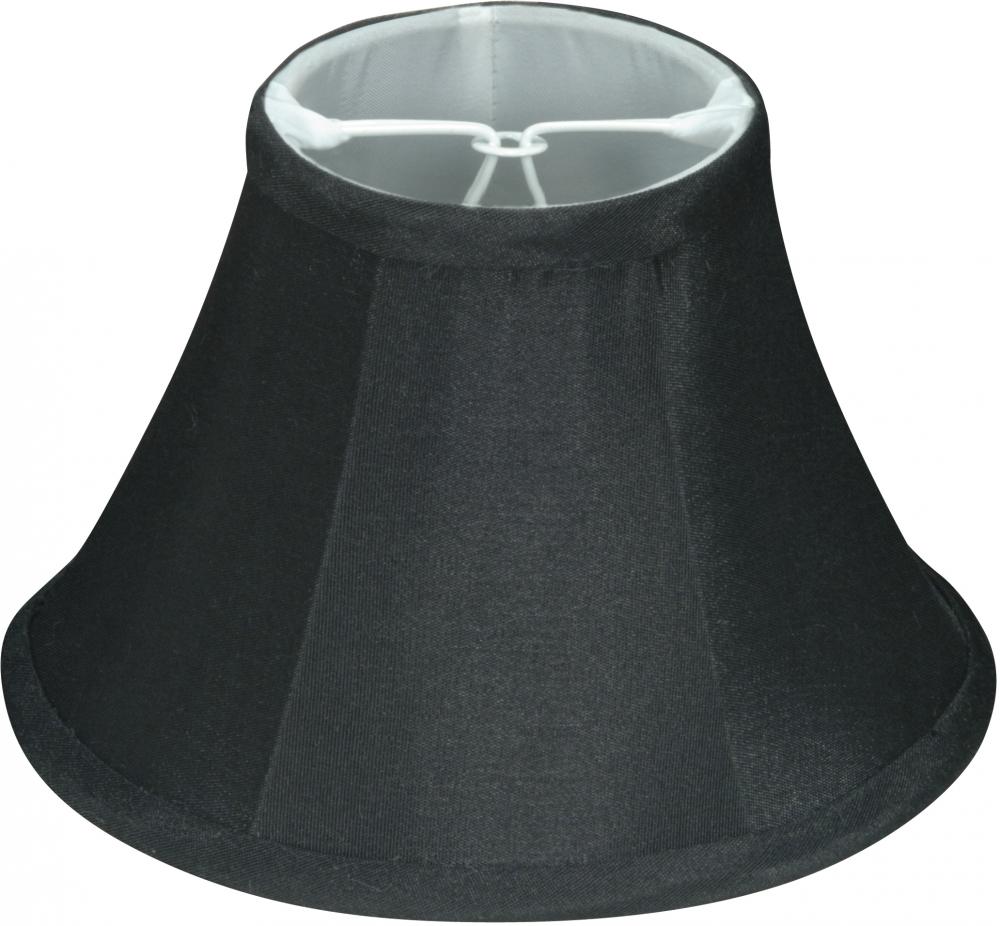 Clip On Shade; Black Linen; 3" Top; 6" Bottom; 4" Side