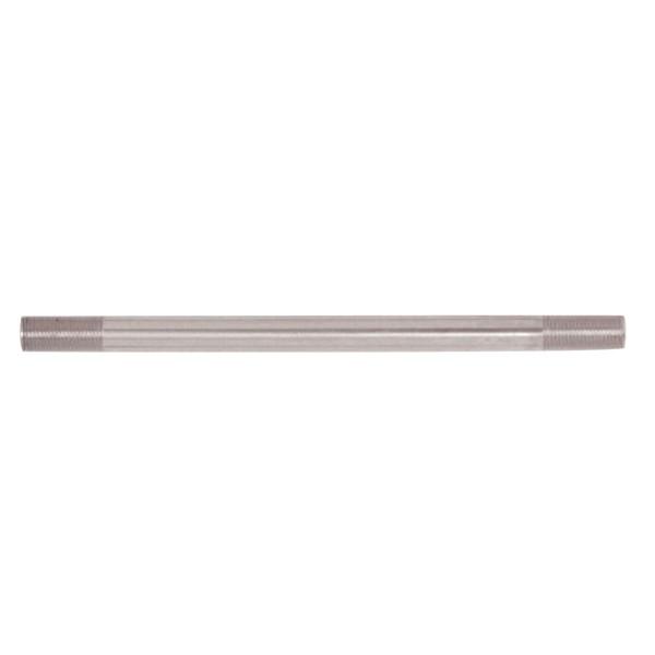 Steel Pipe; 1/8 IP; Nickel Plated Finish; 6" Length; 3/4" x 3/4" Threaded On Both Ends