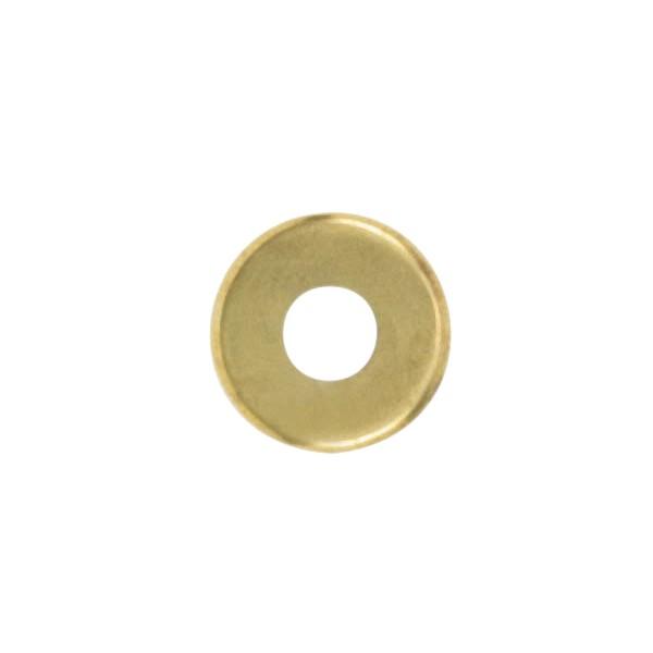 Steel Check Ring; Straight Edge; 1/8 IP Slip; Brass Plated Finish; 1-1/4" Diameter
