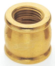 Brass Coupling; 1/2" Long; 1/4 F x 1/8 F; Burnished And Lacquered