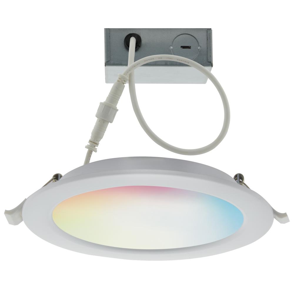 10 Watt; LED Direct Wire Downlight; 4 Inch; Tunable White and RGB; Round; Starfish IOT; 120 Volt;