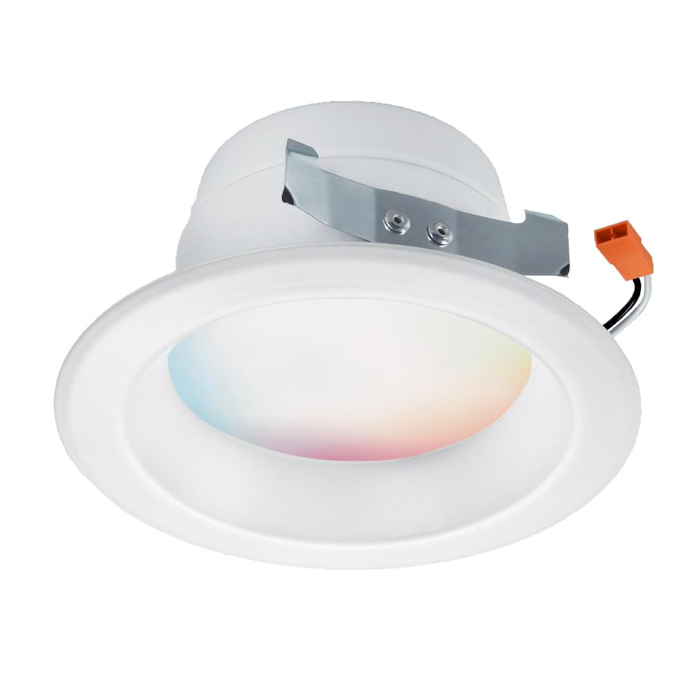 8.7 Watt; 4 in. LED Recessed Downlight; RGB & Tunable White; Starfish IOT; 120 Volt; 700 Lumens; JA8