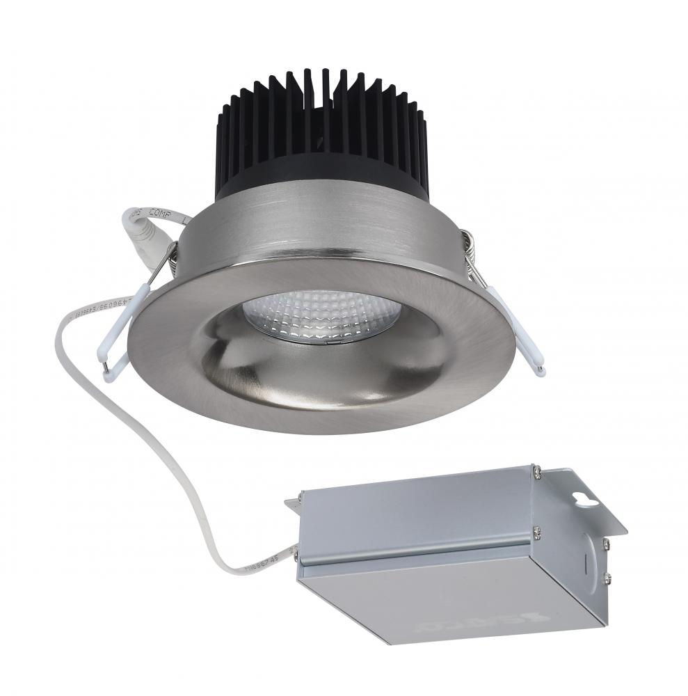 12 watt LED Direct Wire Downlight; 3.5 inch; 3000K; 120 volt; Dimmable; Round; Remote Driver;