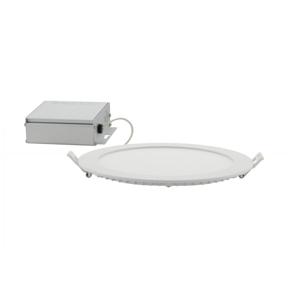 24 Watt; LED Direct Wire Downlight; Edge-lit; 8 inch; CCT Selectable; 120 volt; Dimmable; Round;