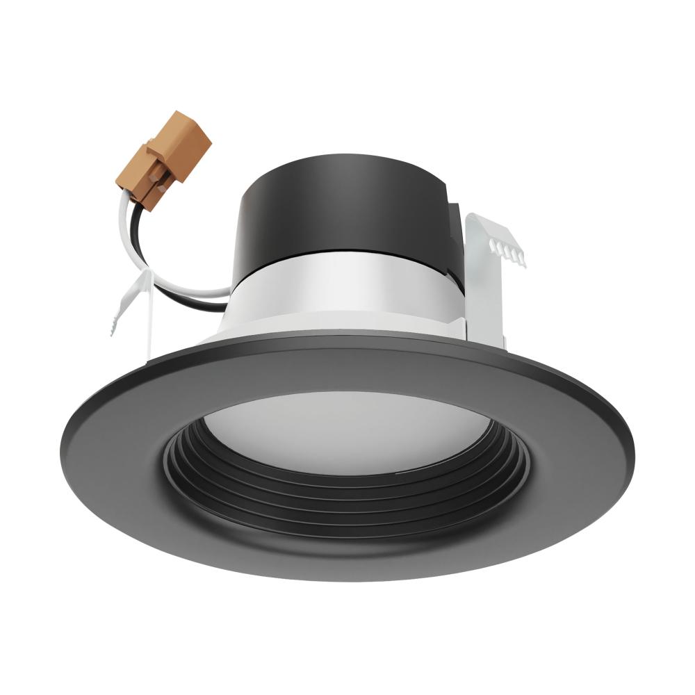 7 Watt; LED Downlight Retrofit; 4 Inch; CCT Selectable; 120 volts; Dimmable; Black Finish
