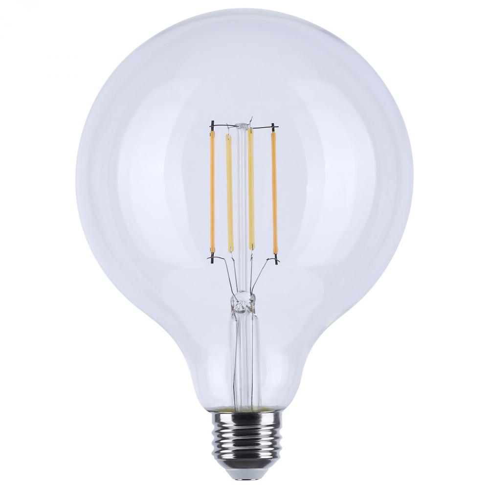 8 Watt LED G40; 3000K-2000K Warm Dimming; Medium Base; Clear Finish