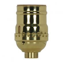 Satco Products Inc. 80/1028 - Short Keyless Socket; 1/8 IPS; 3 Piece Stamped Solid Brass; Polished Brass Finish; 660W; 250V