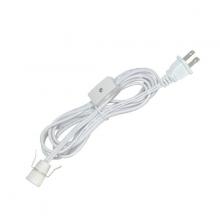 Satco Products Inc. 80/1788 - 8 Foot #18 SPT-2 White Cord, Switch, And Plug (Switch 17" From Socket)