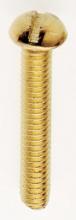 Satco Products Inc. 90/027 - Steel Round Head Slotted Machine Screw; 8/32; 1" Length; Brass Plated Finish