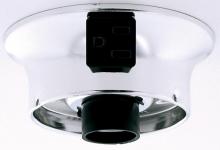 Satco Products Inc. 90/121 - 3-1/4" Wired Holder With Convenience Outlet; Chrome Finish; Includes Hardware; 60W Max
