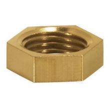 Satco Products Inc. 90/1700 - Brass Hexagon Locknut; 1/8 IP; 1/2" Hexagon; 3/16" Thick; Unfinished