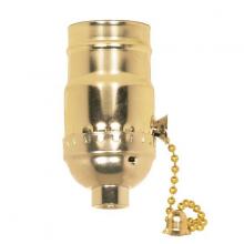 Satco Products Inc. 90/411 - On-Off Pull Chain Socket; 1/8 IPS; Aluminum; Brite Gilt Finish; 660W; 250V; 250 Master