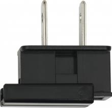Satco Products Inc. 90/697 - Slide Plug; Polarized; 18/2-SPT-2; 8A-125V; Black Finish