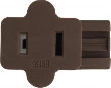 Satco Products Inc. 90/793 - Female Slide Plug; Polarized; 18/2-SPT-1; 6A-125V; Brown Finish
