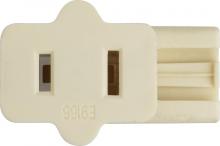 Satco Products Inc. 90/794 - Female Slide Plug; Polarized; 18/2-SPT-1; 6A-125V; Ivory Finish