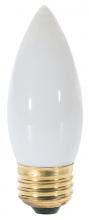 Satco Products Inc. A3637 - 25 Watt B11 Incandescent; White; 2500 Average rated hours; 160 Lumens; Medium base; 130 Volt