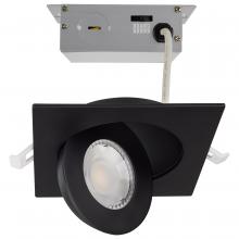 Satco Products Inc. S11843 - 9 Watt; CCT Selectable; LED Direct Wire Downlight; Gimbaled; 4 Inch Square; Remote Driver; Black