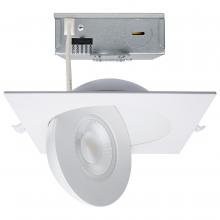 Satco Products Inc. S11861 - 15 Watt; CCT Selectable; LED Direct Wire Downlight; Gimbaled; 6 Inch Square; Remote Driver; White
