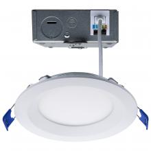 Satco Products Inc. S11870 - 12 Watt LED Low Profile Regress Baffle Downlight; 4 Inch; Remote Driver; CCT Selectable; Round
