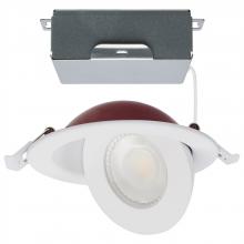 Satco Products Inc. S11880 - 9 Watt LED; Fire Rated; 4 Inch Direct Wire Directional Downlight; Round Shape; White Finish; CCT