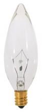 Satco Products Inc. S3230 - 15 Watt BA9 1/2 Incandescent; Clear; 1500 Average rated hours; 105 Lumens; Candelabra base; 120 Volt