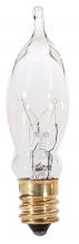 Satco Products Inc. S3241 - 7.5 Watt CA5 Incandescent; Clear; 1500 Average rated hours; 40 Lumens; Candelabra base; 120 Volt