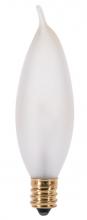 Satco Products Inc. S3277 - 15 Watt CA8 Incandescent; Frost; 1500 Average rated hours; 95 Lumens; Candelabra base; 120 Volt