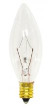 Satco Products Inc. S3345 - 15 Watt B8 Incandescent; Clear; 1500 Average rated hours; 114 Lumens; Candelabra base; 130 Volt