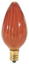 Satco Products Inc. S3374 - 25 Watt F10 Incandescent; Amber; 1500 Average rated hours; Candelabra base; 120 Volt