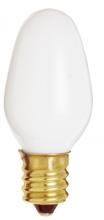 Satco Products Inc. S3792 - 7 Watt C7 Incandescent; White; 3000 Average rated hours; 28 Lumens; Candelabra base; 120 Volt;